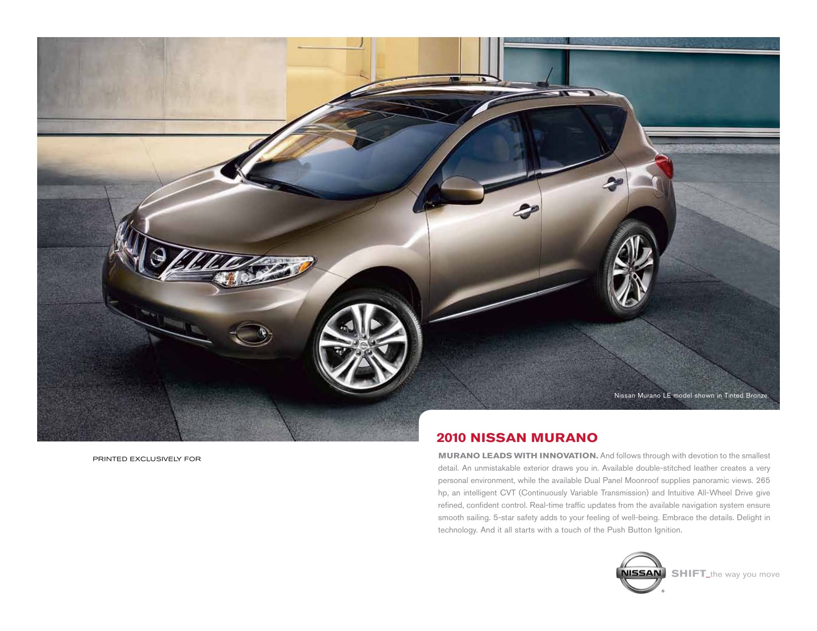 2010 Nissan Murano Brochure
